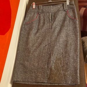 bebe tweed pencil skirt stretch mix fabric